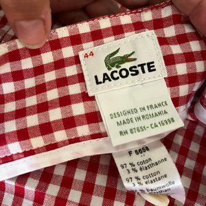 Lacoste Picnic red shorts